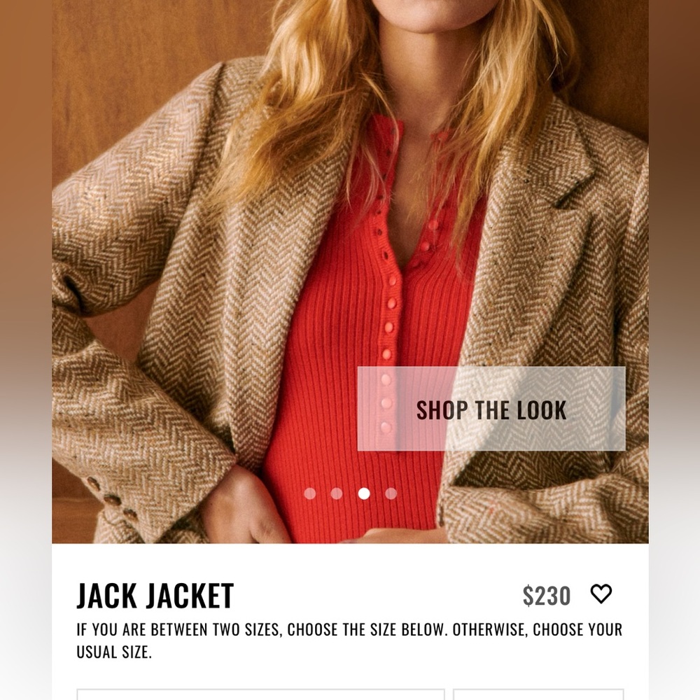 Sezane Jack Jacket GREY - Size 4